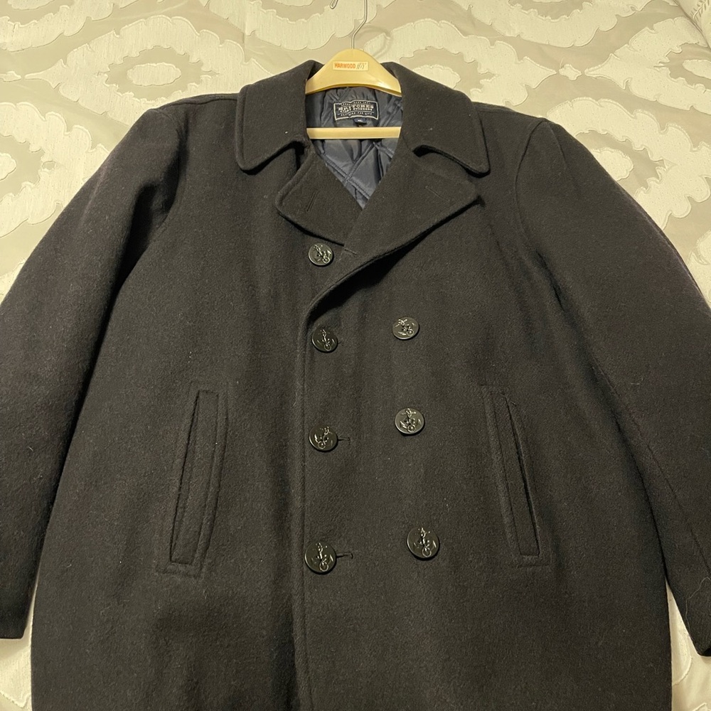 BRITCHES Men’s Black Pea Coat | XL